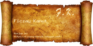 Ficzay Kanut névjegykártya